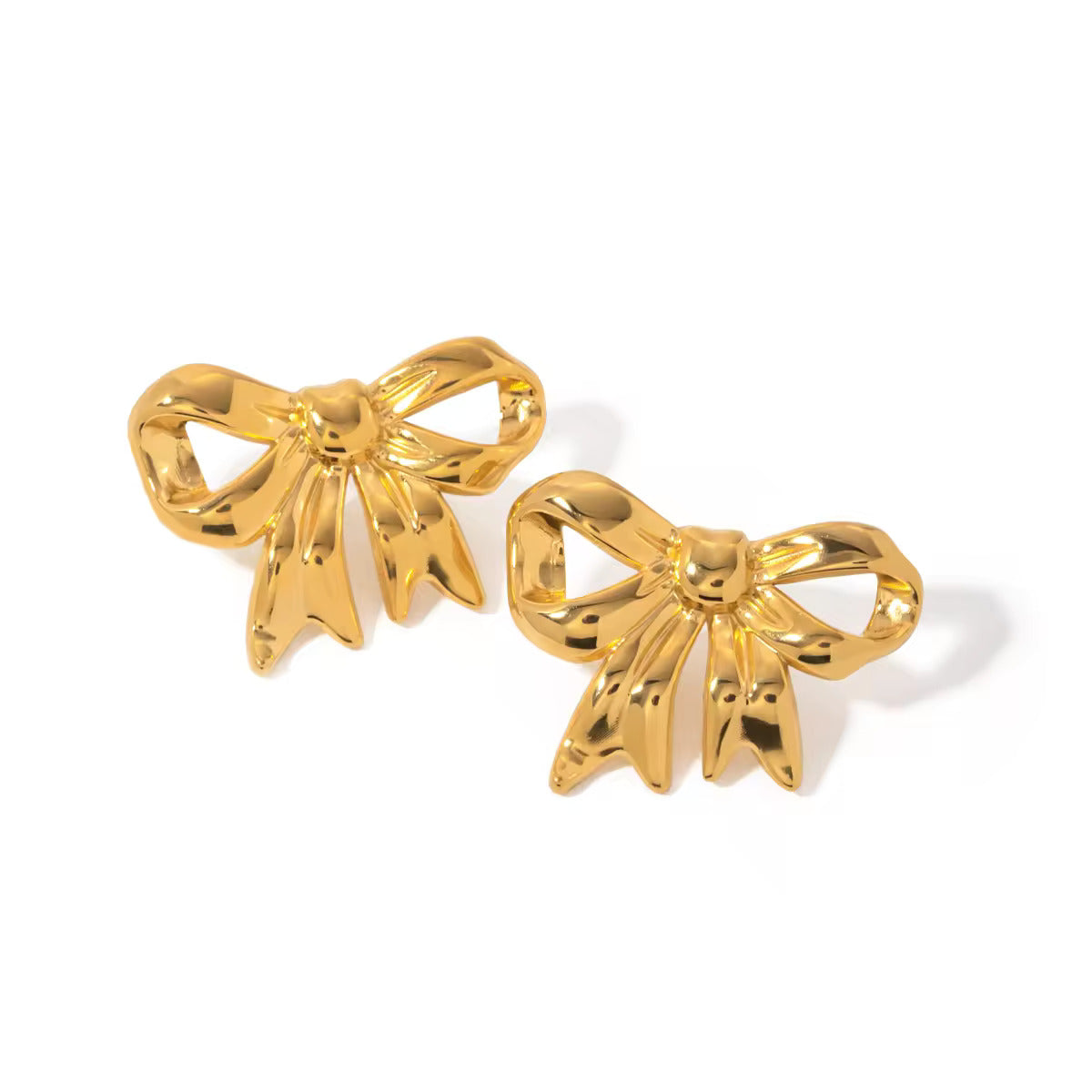 Golden Bow Knot Earrings