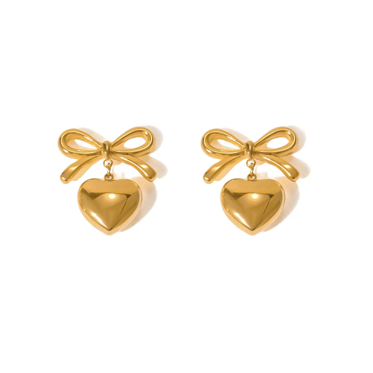 Conquette Bow + Heart Knot Earrings