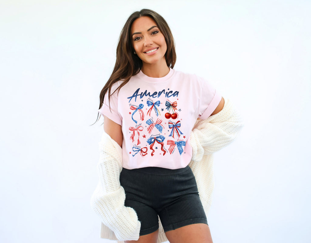 Faith & Freedom Shirt – Red 4th of July Christian Graphic Tee